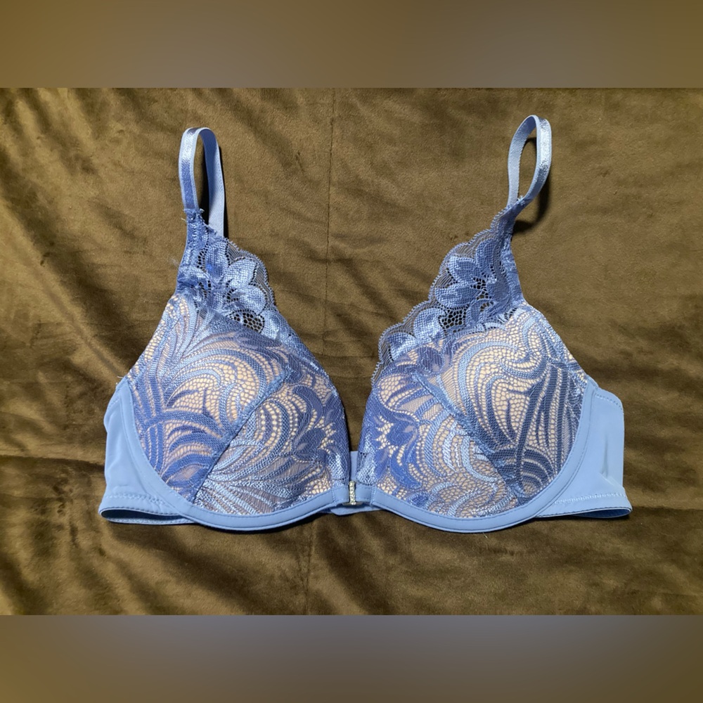 Adored by Adore Me brand, size 32C, Elegant Blue Lace Bra